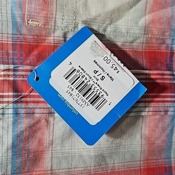 Columbia Plaid Short Sleeve Shirt Small NWT - Picture 3 of 6